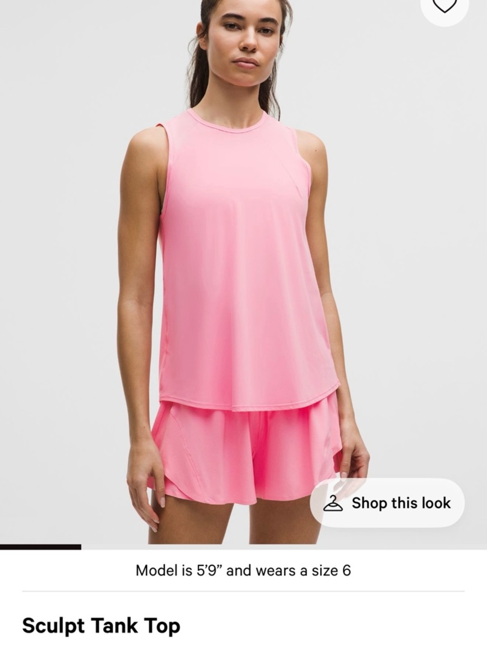 Lululemon Purple Sculpt Tank Top size 6